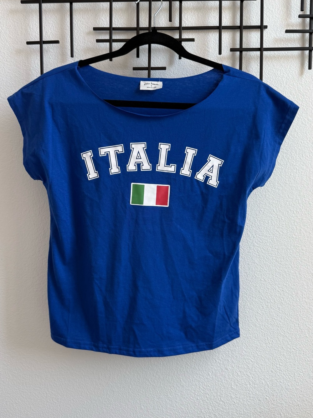 NWT Italia Italy Soccer Fan Tee Women’s Small Blue perfect World Cup FIFA Shirt